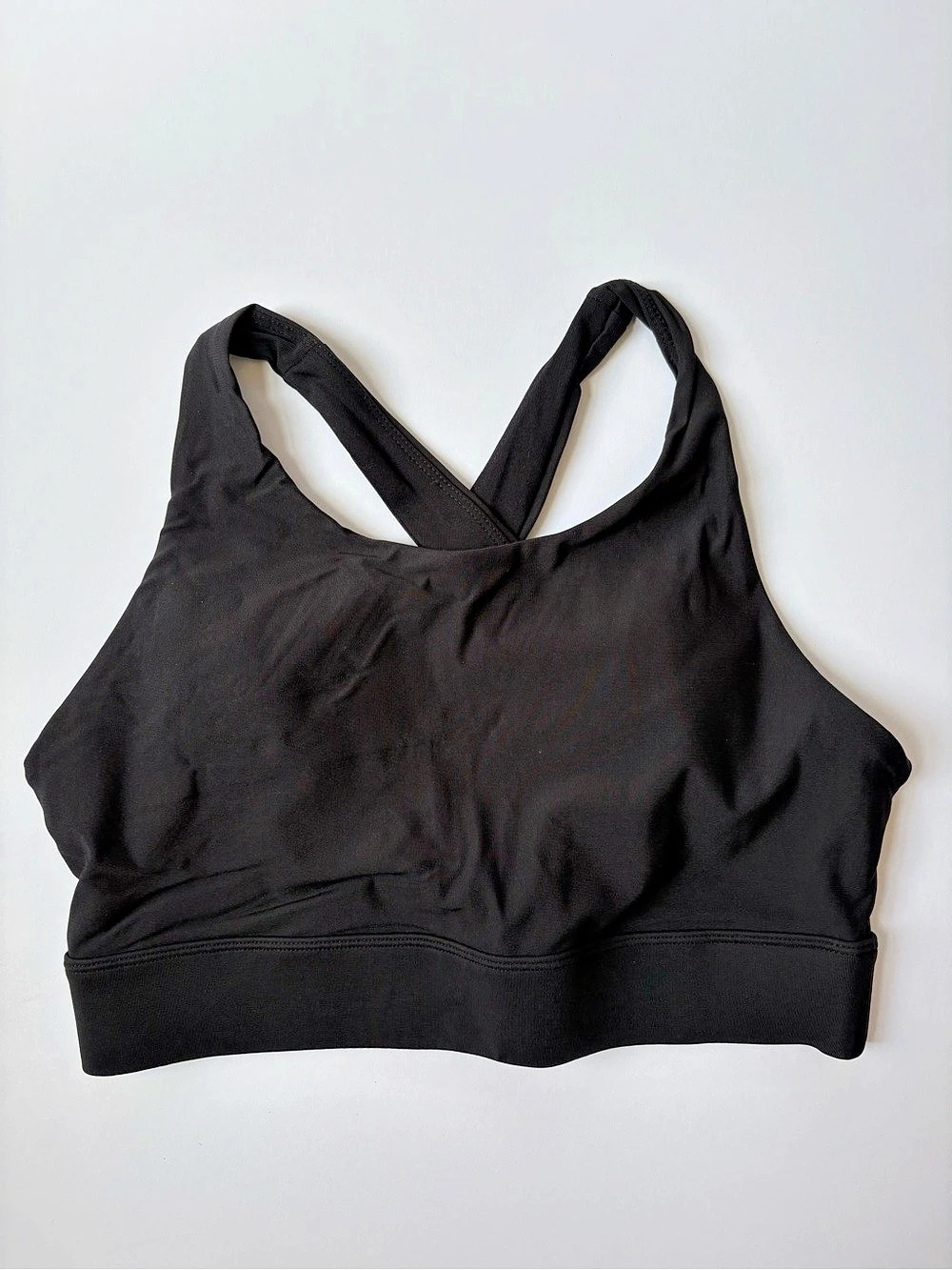 Fabletics High Neck Cross Back Sports Bra Black